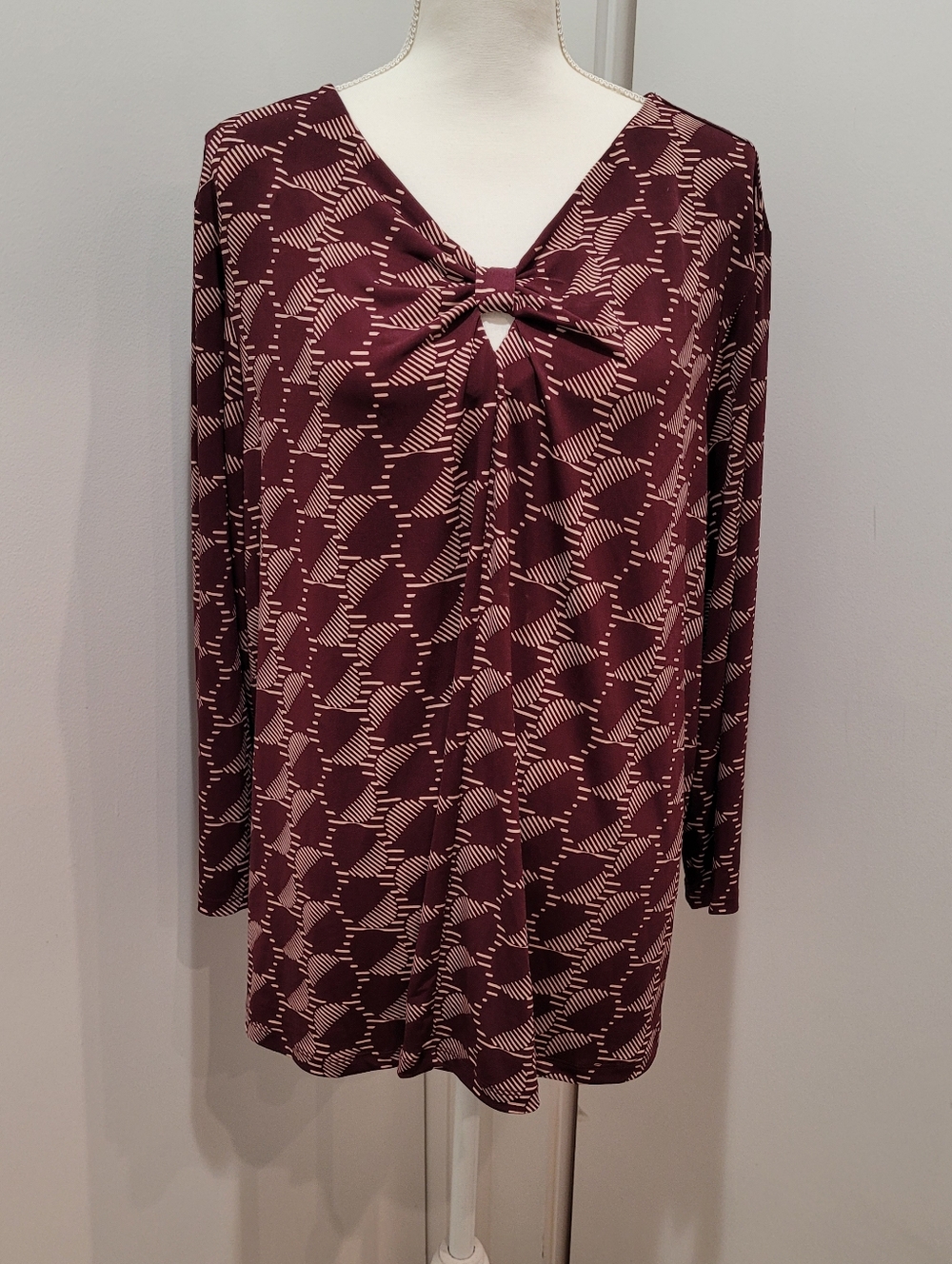 Liz Claiborne Size 2X Ladies Blouse Brown And Tan